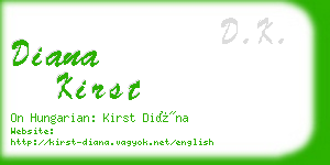 diana kirst business card